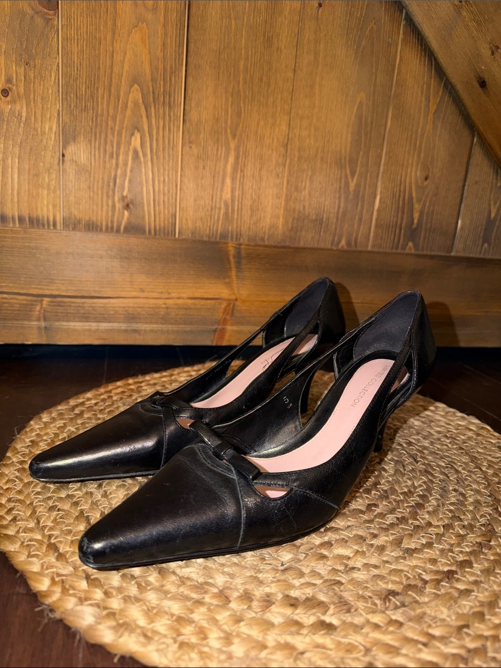 Marks & Spencer Limited collection Black Pointed Toe Women's Heels 38- 5 UK